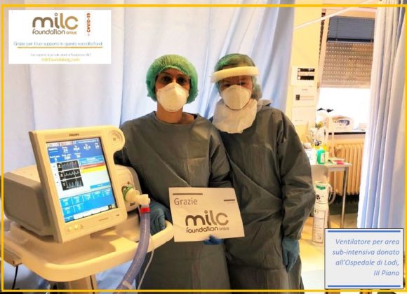 Fondazione Milc dona un ventilatore polmonare all’Ospedale di Lodi